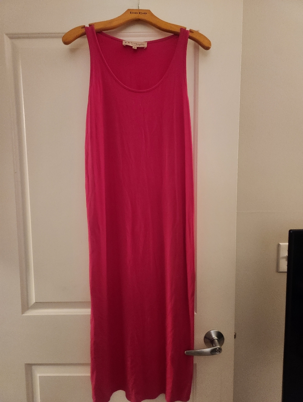 Philosophy Sleeveless Hot Pink Women's Tank Maxi Dress